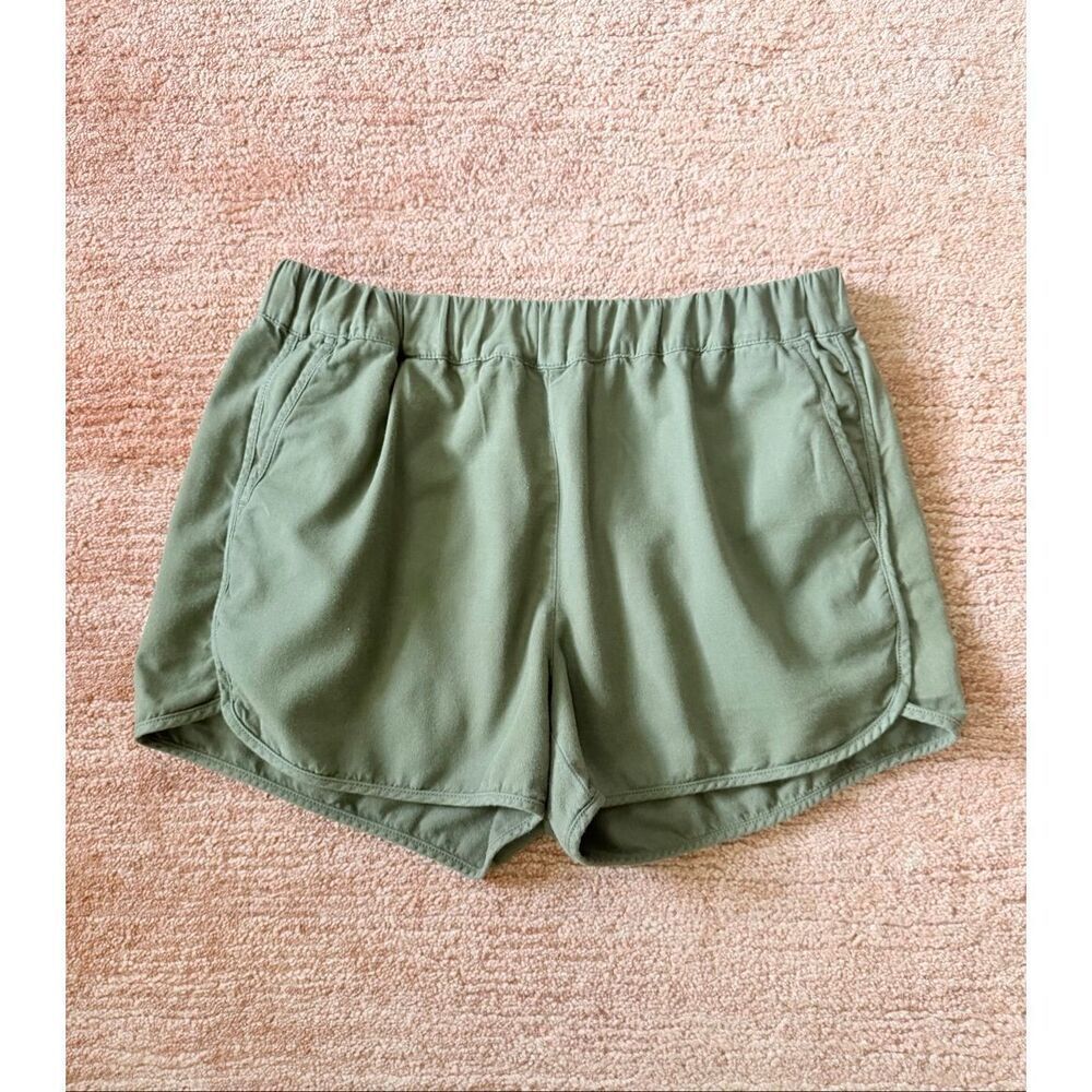 Madewell Women’s Olive Green Pull-On Casual Shorts Size S Pockets